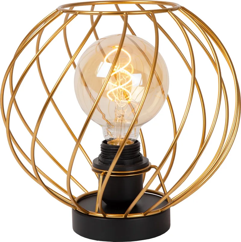 DANZA - Tafellamp - Ø 25 cm - 1xE27 - Mat Goud / Messing de Lucide en Mat Goud, Laiton – photo produit