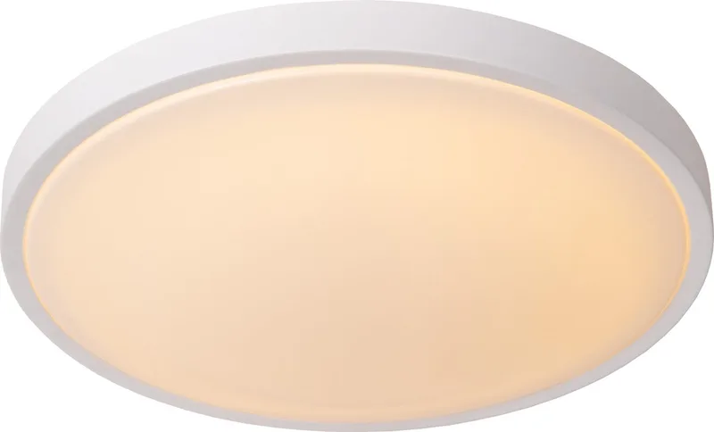 DASHER - Plafonnière (Plafondlamp) Badkamer - Ø 41 cm - LED - 1x24W 2700K - IP44 - Bewegingssensor från Lucide i Vit – produktbild