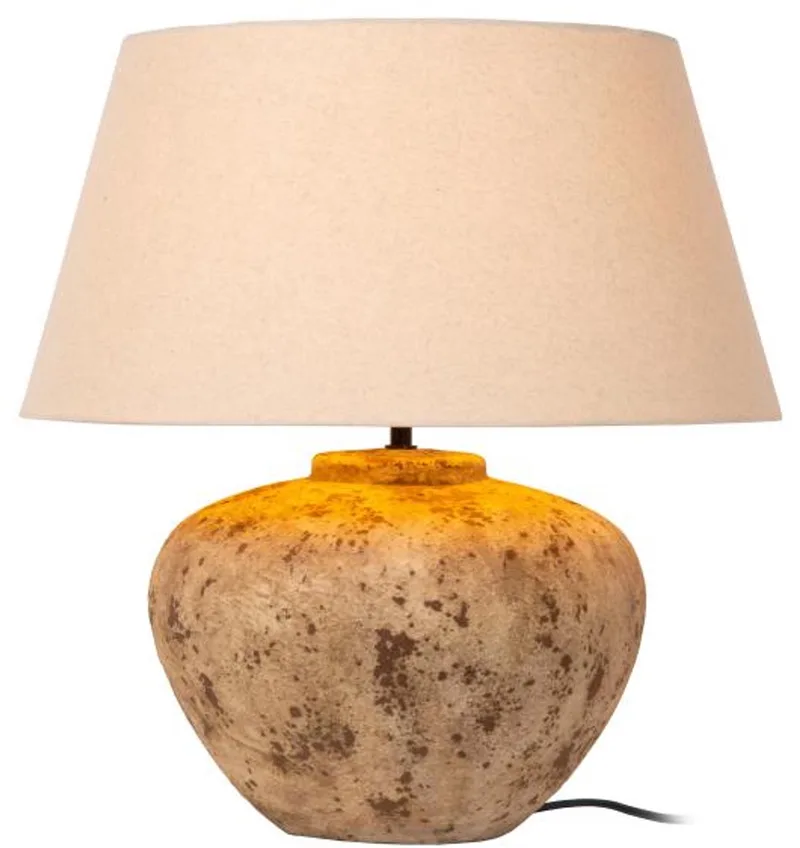 DAVINA - Tafellamp - Ø 55 cm - 1xE27 - Vibes - Japandi fra Lucide i Brun – produktbillede