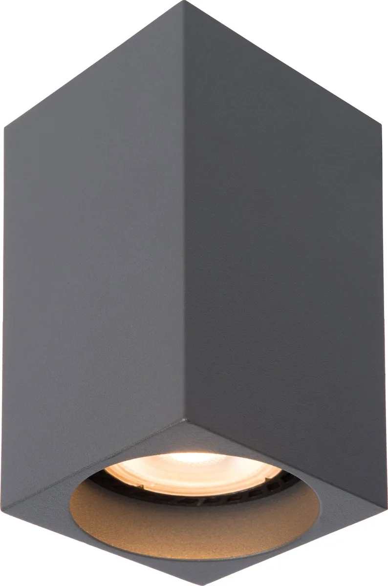 DELTO - Plafondspot (Plafondlamp) - LED Dim to warm - GU10 - 1x5W 2200K/3000K fra Lucide i Grå – produktbillede