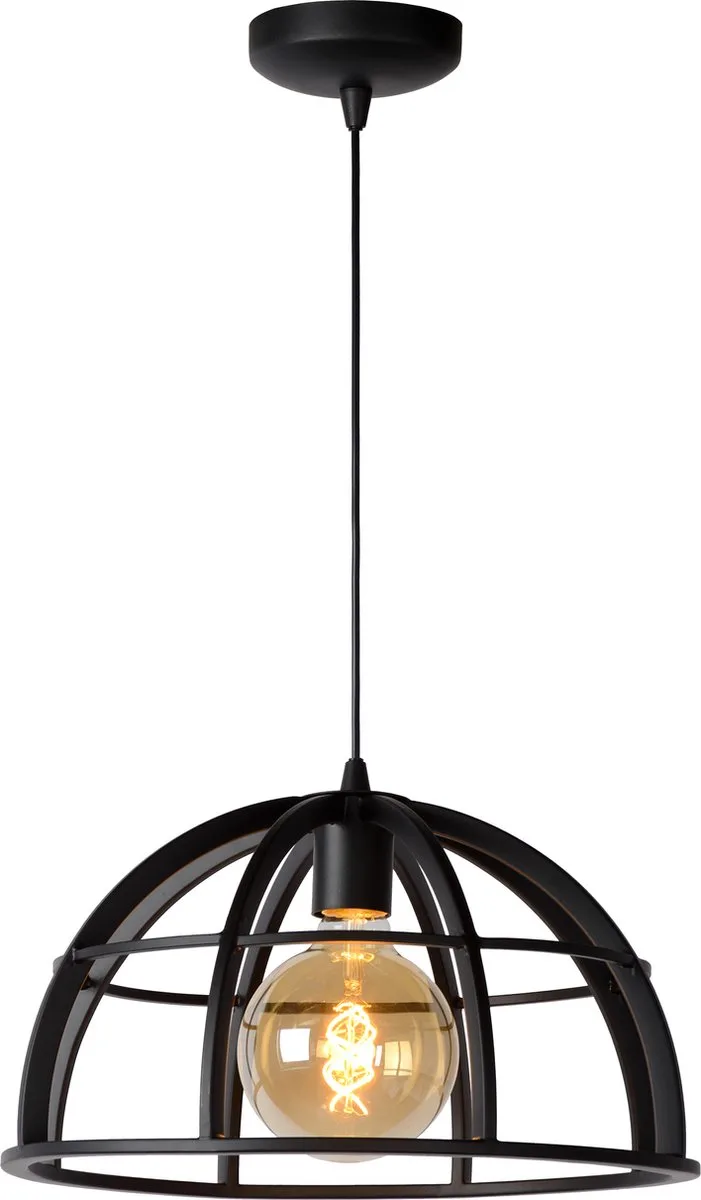 DIKRA - Hanglamp - Ø 40 cm - 1xE27 von Lucide in Schwarz – Produktfoto