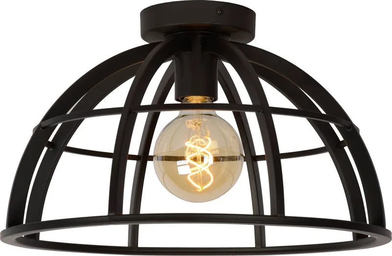 DIKRA - Plafonnière (Plafondlamp) - 1xE27 von Lucide in Schwarz – Produktfoto