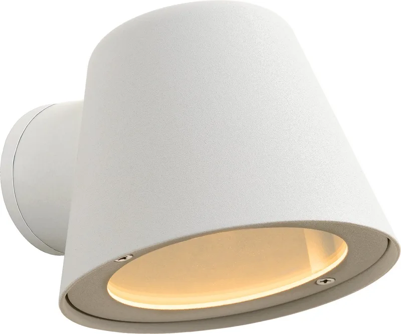 DINGO-LED - Wandlamp Binnen/Buiten - LED Dimbaar - GU10 (MR16) - 1x5W 3000K - IP44 de Lucide en Blanc – photo produit