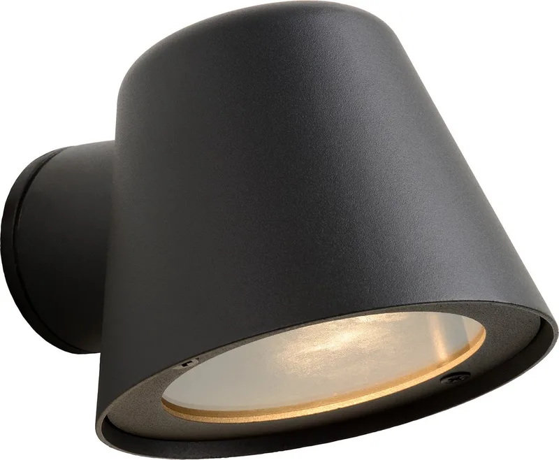 DINGO-LED - Wandlamp Binnen/Buiten - LED Dimbaar - GU10 (MR16) - 1x5W 3000K - IP44 von Lucide in Anthrazit – Produktfoto