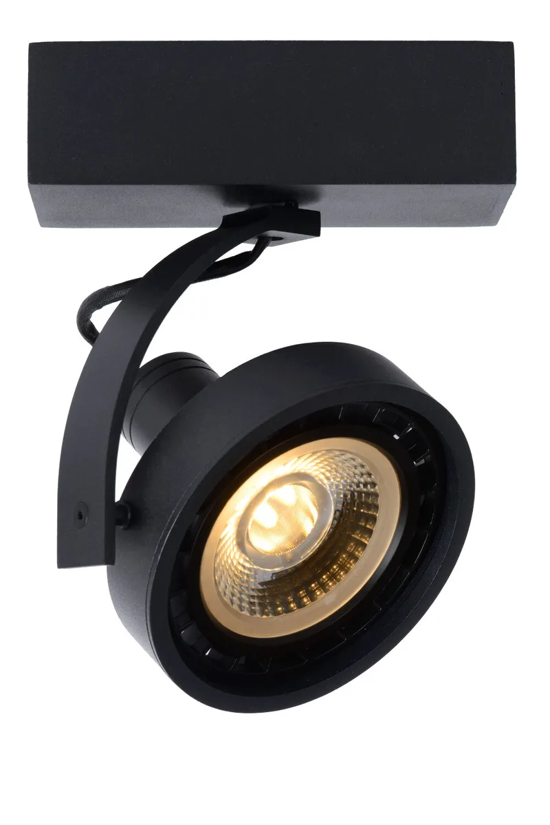 DORIAN - Plafondspot - Ø 11,7 cm - LED Dim to warm - GU10 (ES111) - 1x12W 2200K/3000K - Zwart von Lucide – Produktfoto