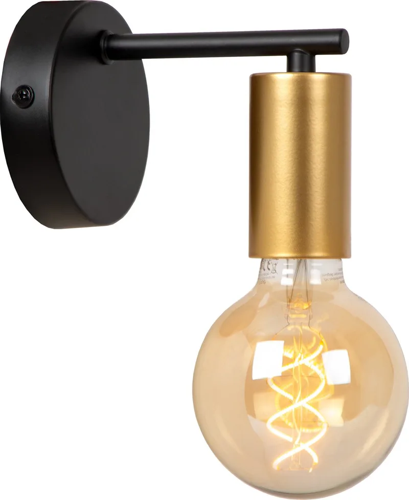 ENYA - Wandlamp - 1xE27 fra Lucide i Sort – produktbillede