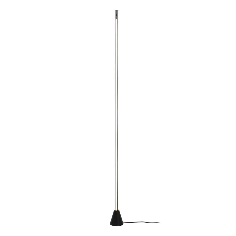 EQUINOX - Vloerlamp - LED Dimb. - CCT - 1x26W 2700K/4000K - Handbewegingssensor - Koffie - Vibes de Lucide – photo produit