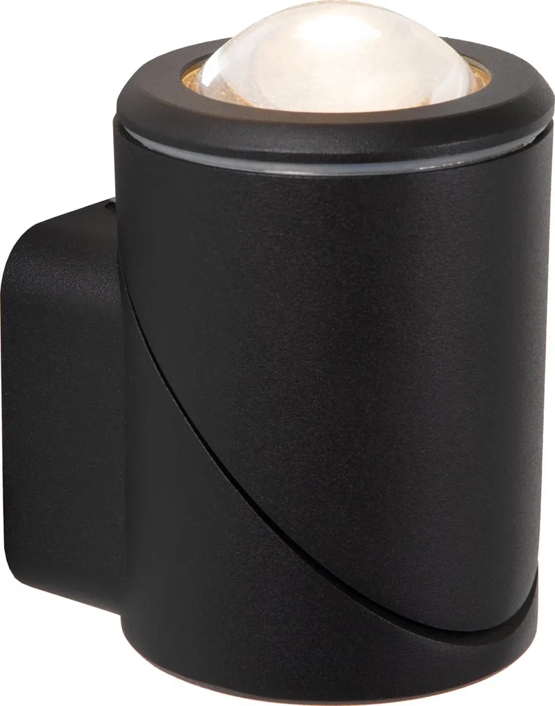 ERIN - Wandspot / Wandlamp Binnen/Buiten - LED - 1x5W 2700K - IP65 fra Lucide i Sort – produktbillede
