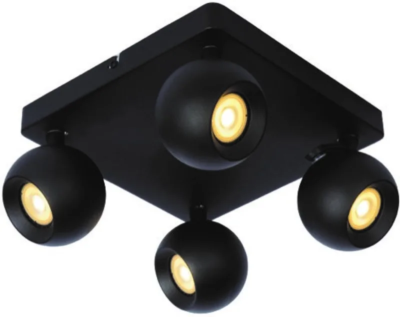 FAVORI - Plafondspot - 4xGU10 de Lucide en Noir – photo produit