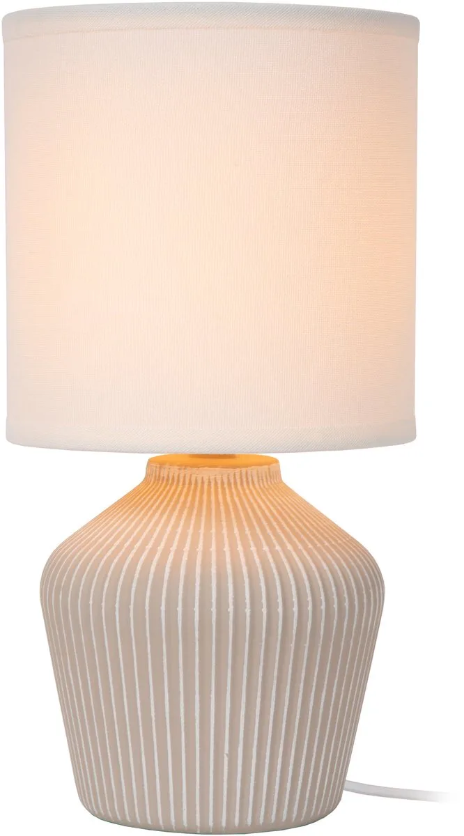 FILIZ - Tafellamp - Ø 16 cm - 1xE14 - Essential de Lucide en Beige – photo produit