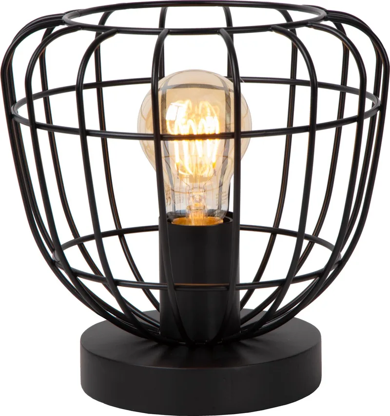 Filox bordlampe med burskærm, sort fra Lucide i Sort – produktbillede