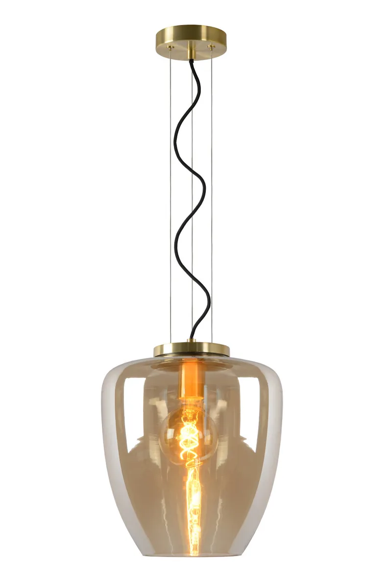 FLORIEN - Hanglamp - Ø 28 cm - 1xE27 - Amber von Lucide – Produktfoto