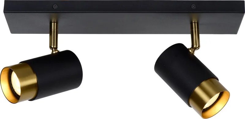 FLORIS - Plafondspot (Plafondlamp) - 2xGU10 (MR16) fra Lucide i Sort – produktbillede