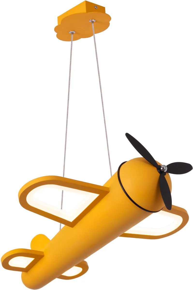 FOKKER - Hanglamp Kinderkamer - LED - 1x28W 2500K by Lucide in Yellow – product photo