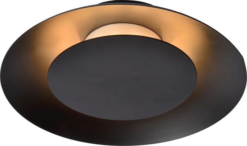 FOSKAL - Plafonnière (Plafondlamp) - Ø 21,5 cm - LED - 1x6W 2700K by Lucide in Black – product photo