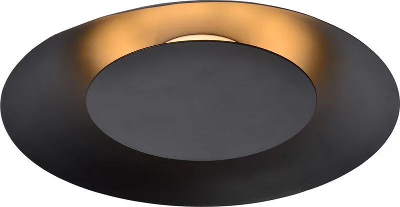 FOSKAL - Plafonnière (Plafondlamp) - Ø 34,5 cm - LED - 1x12W 2700K von Lucide in Schwarz – Produktfoto