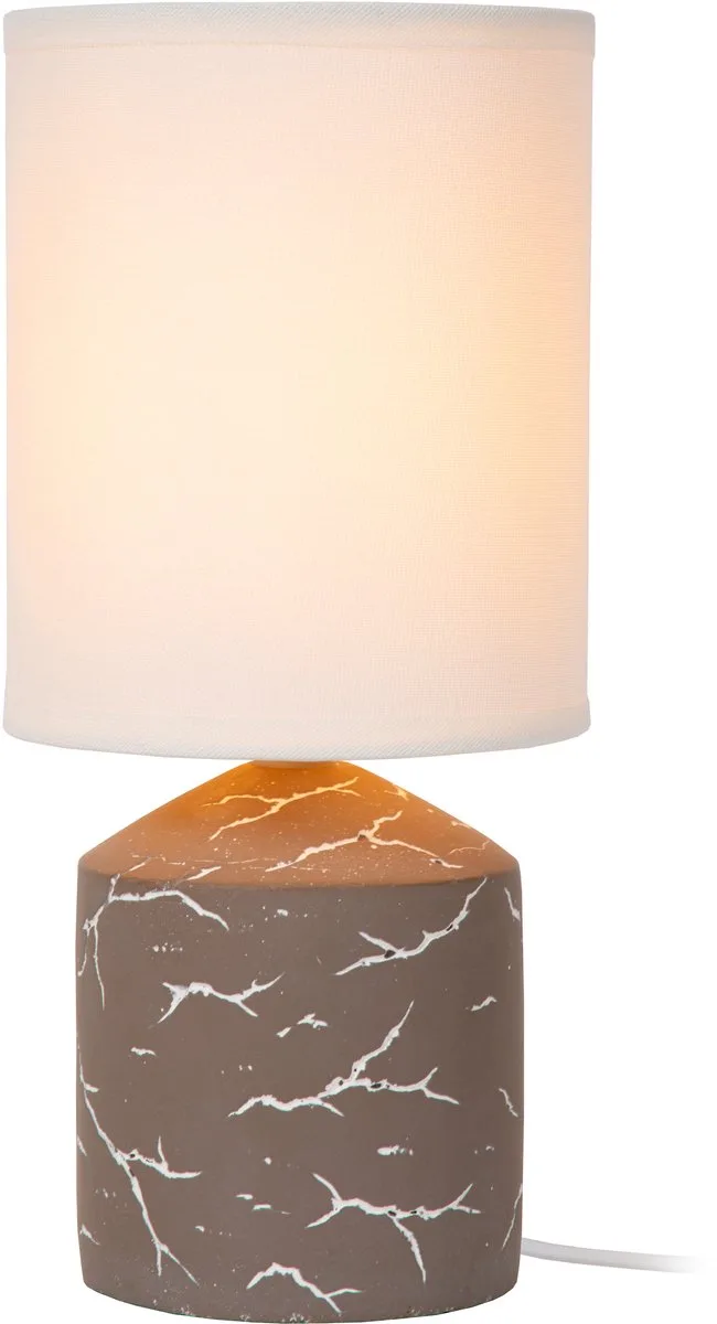 FRAN - Tafellamp - Ø 13 cm - 1xE14 - Essential by Lucide in Taupe – product photo