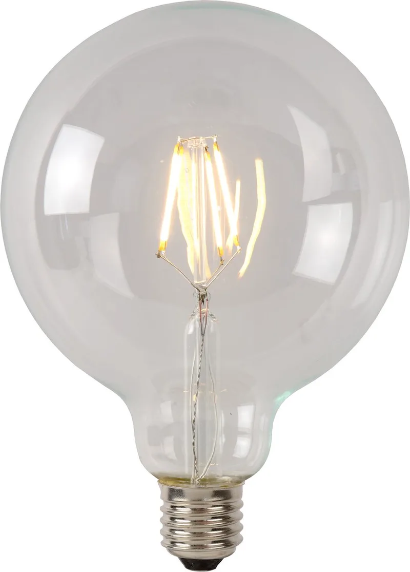 G125 Class B - Filament lamp - Ø 12,5 cm - LED Dimbaar - E27 - 1x7W 2700K - Transparant de Lucide – photo produit