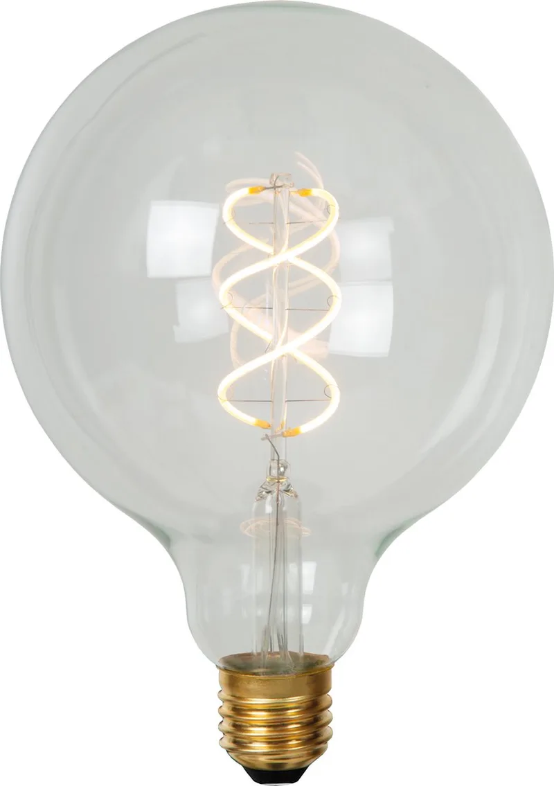 G125 - Filament lamp - Ø 12,5 cm - LED Dimbaar - E27 - 1x4,9W 2700K - Transparant de Lucide – photo produit