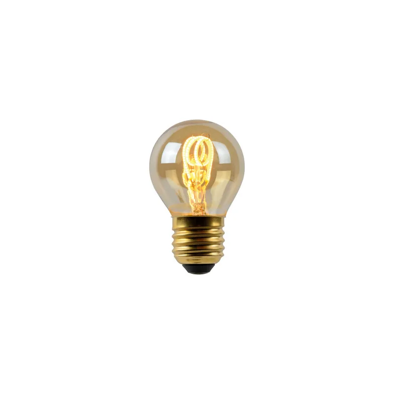 G45 - Filament lamp - Ø 4,5 cm - LED 3 StepDim (Memory) - E27 - 1x3W 2200K - Amber de Lucide – photo produit