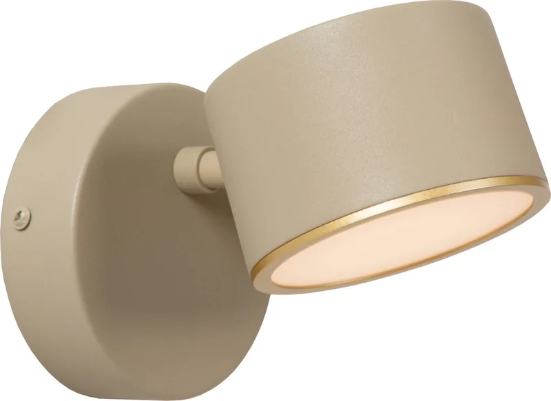 GIAN - Wandlamp - LED Dimbaar - 1x9W 2700K de Lucide en Taupe – photo produit