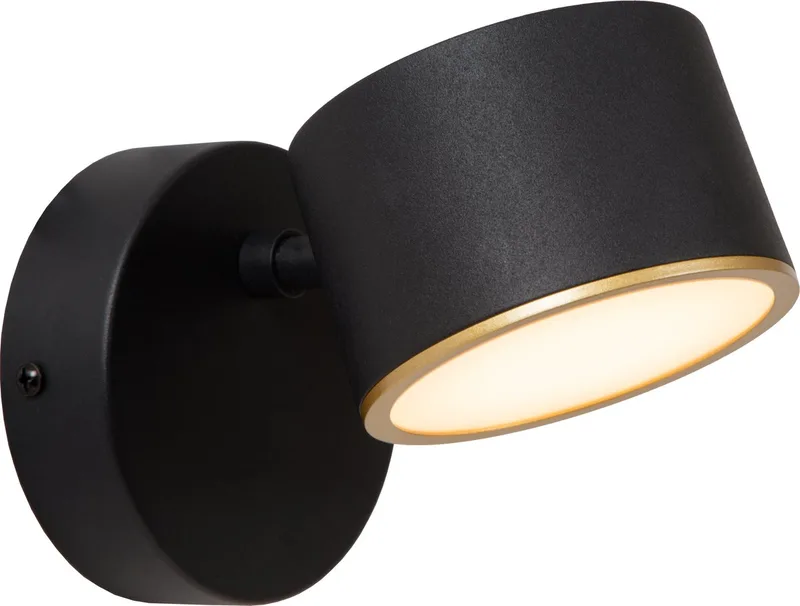 GIAN - Wandlamp - LED Dimbaar - 1x9W 2700K van Lucide in Zwart – productfoto
