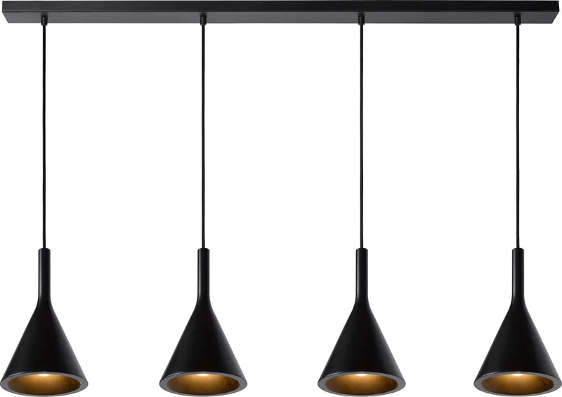 GIPSY - Hanglamp - 4xE27 - Japandi by Lucide in Black – product photo