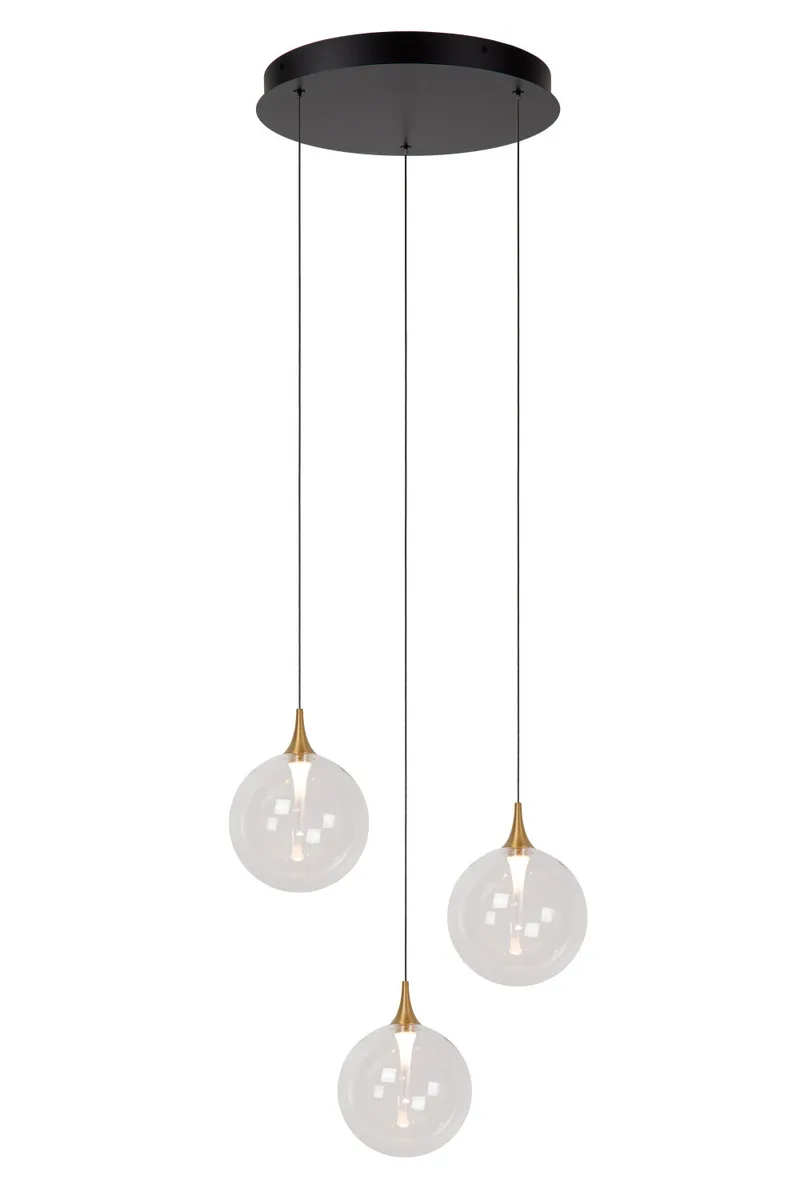 GISELA - Hanglamp - Ø 36 cm - LED Dimb. - 3x4,3W 2700K - Transparant - Premium von Lucide – Produktfoto