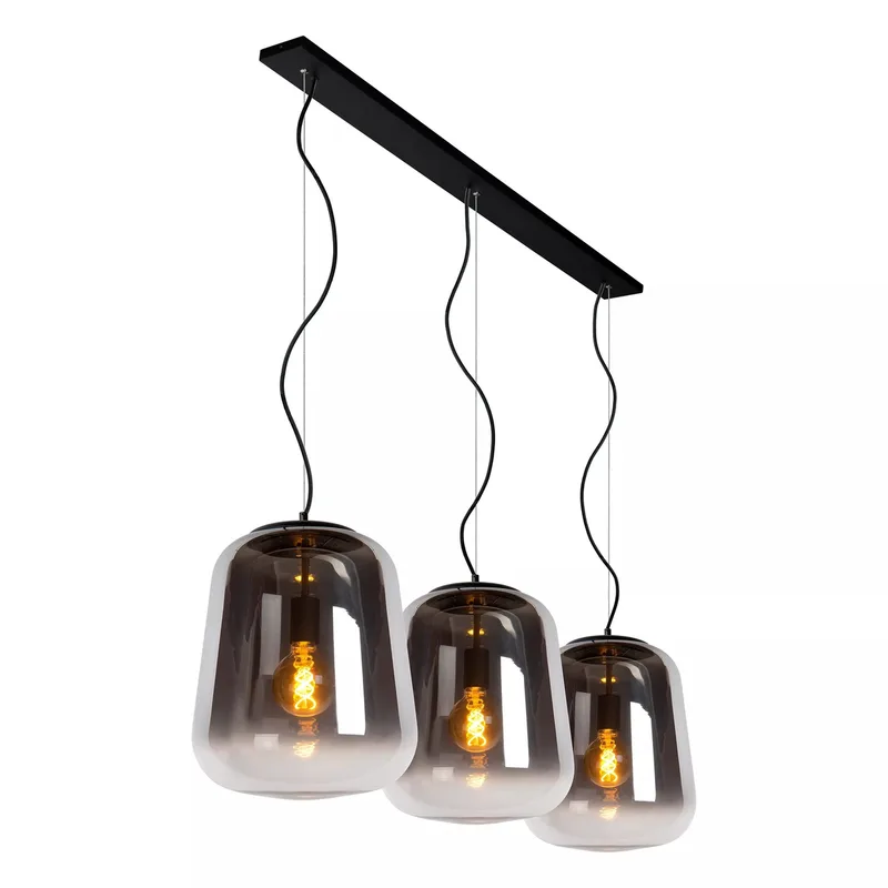 GLORIO - Hanglamp - 3xE27 - Zwart von Lucide – Produktfoto