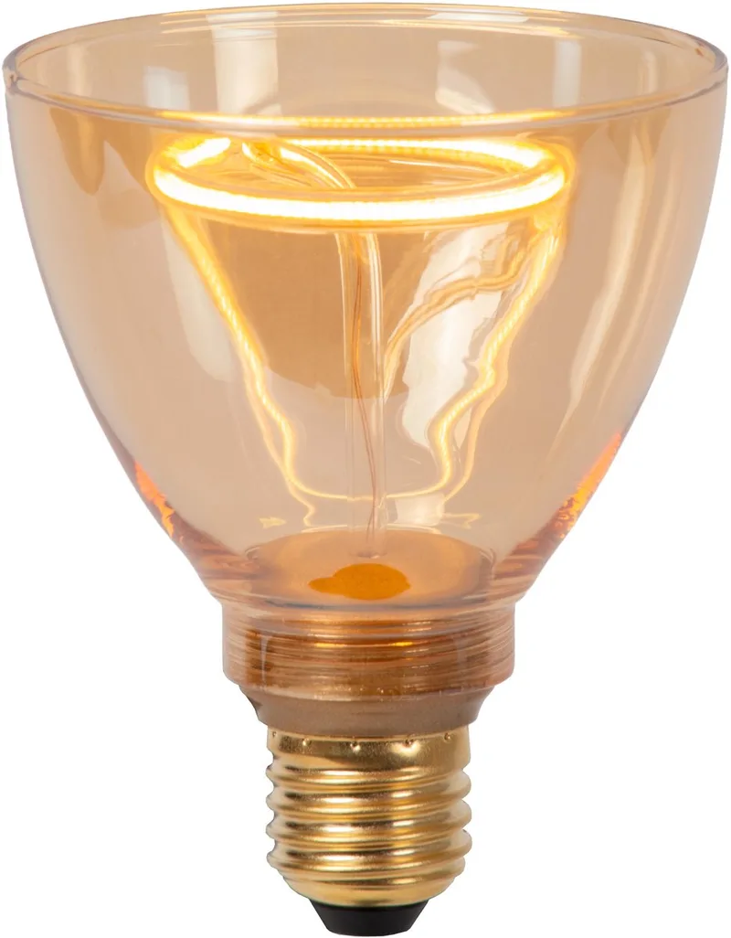 GO90 - Filament lamp - Ø 9 cm - LED Dimbaar - E27 - 1x3,5W 2200K - Amber von Lucide – Produktfoto