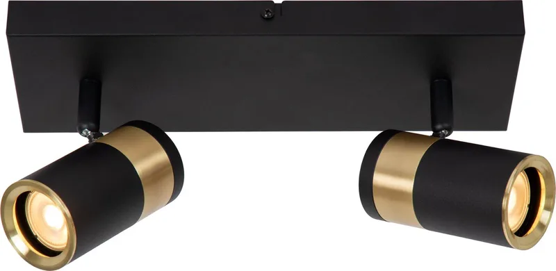 GORIK - Plafondspot (Plafondlamp) - 2xGU10 (MR16) von Lucide in Schwarz – Produktfoto