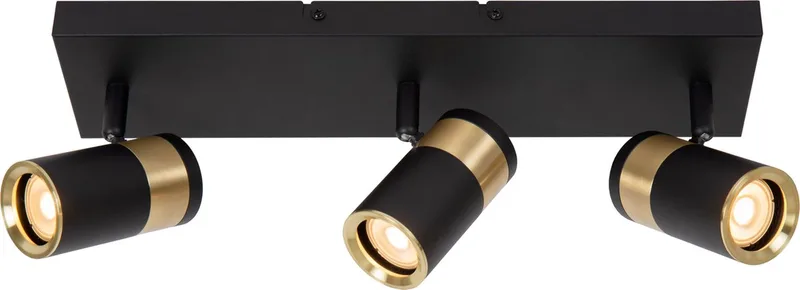 GORIK - Plafondspot (Plafondlamp) - 3xGU10 (MR16) von Lucide in Schwarz – Produktfoto