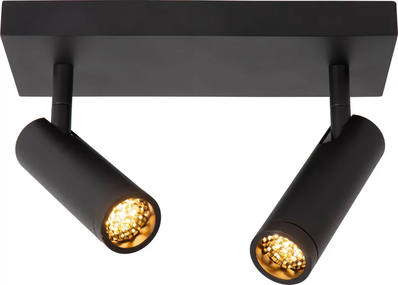 GRADO - Plafondspot (Plafondlamp) - 2xGU10 (MR11) de Lucide en Noir – photo produit