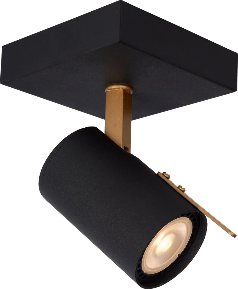 GRONY - Plafondspot (Plafondlamp) - LED Dim to warm - GU10 (MR16) - 1x5W 2200K/3000K fra Lucide i Sort – produktbillede