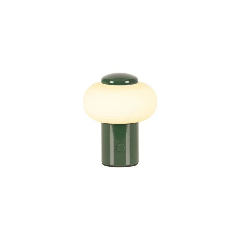 GUSTAV - Oplaadbare Tafellamp - Accu/Batterij - Ø 8 cm - LED Dimb. - 1x0,8W 2700K - Groen - Essential von Lucide – Produktfoto