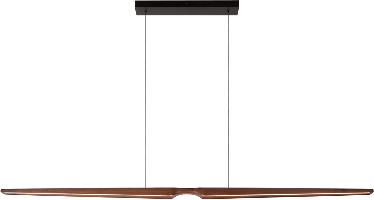 HALMSTAD - Hanglamp - LED Dimbaar - CCT - 1x28W 2200K/4000K - Vibes - Japandi de Lucide en Donkere Houtlook – photo produit