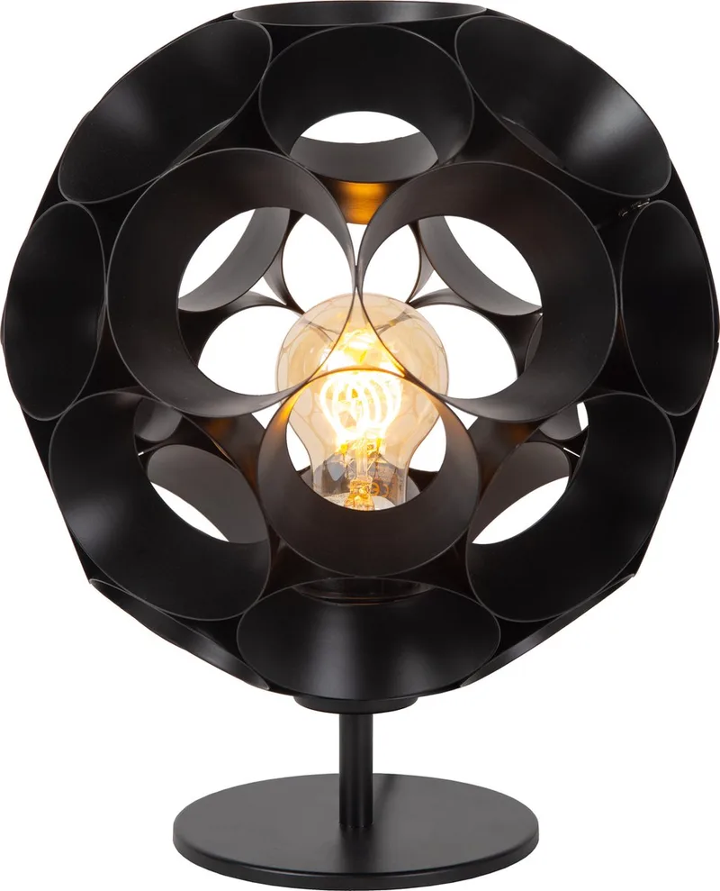 HANNELORE - Tafellamp - Ø 25 cm - 1xE27 de Lucide en Noir – photo produit