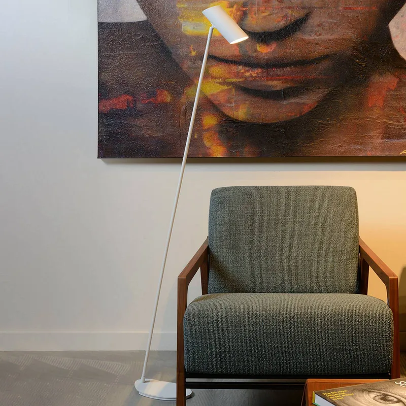 Hester metalen vloerlamp de Lucide en Blanc – photo produit