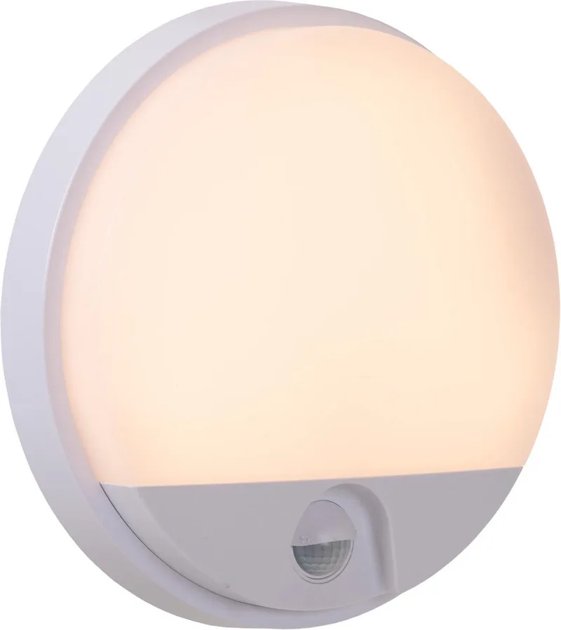 HUPS IR - Wandlamp Binnen/Buiten - Ø 21 cm - LED - 1x10W 3000K - IP54 - Bewegingssensor van Lucide in Wit – productfoto