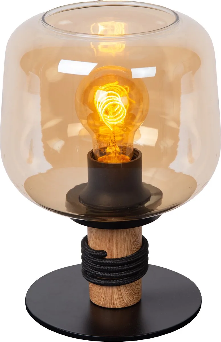 ILONA - Tafellamp - Ø 18 cm - 1xE27 de Lucide en Amber – photo produit
