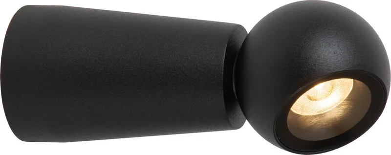 IPSOS - Wandlamp Badkamer - LED - 1x6W 2700K - IP54 by Lucide in Black – product photo