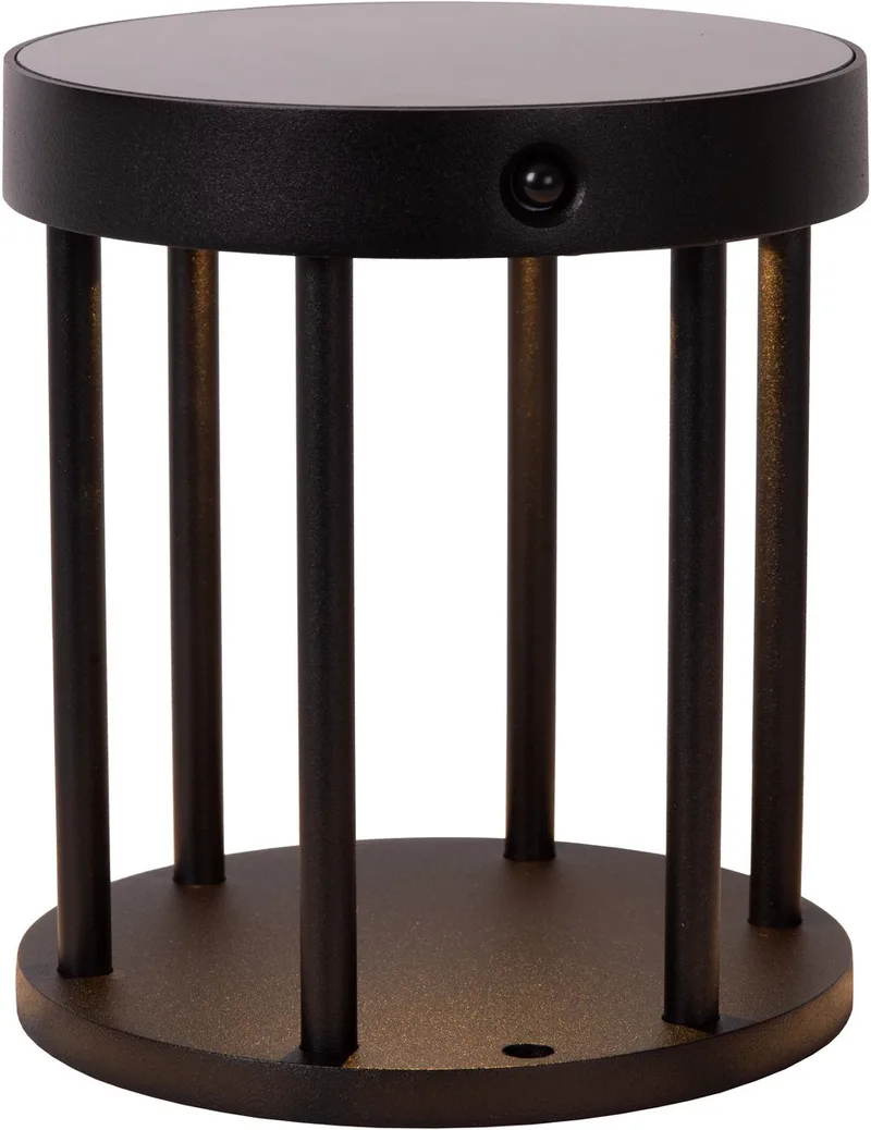 JACKSON - Sokkellamp - Zonne-energie - Ø 16 cm - LED Dim to warm - 1x2W 2850K/3150K - IP54 - Dag/nacht sensor de Lucide en Noir – photo produit