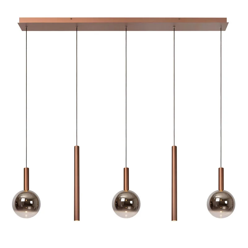JASMINE - Hanglamp - LED Dimb. - CCT - 5x4W 2200K/3300K - Koper - Premium fra Lucide – produktbillede