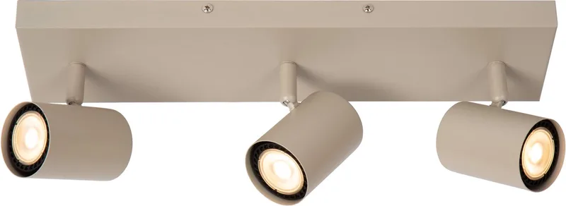 JASPER - Plafondspot (Plafondlamp) - 3xGU10 fra Lucide i Taupe – produktbillede