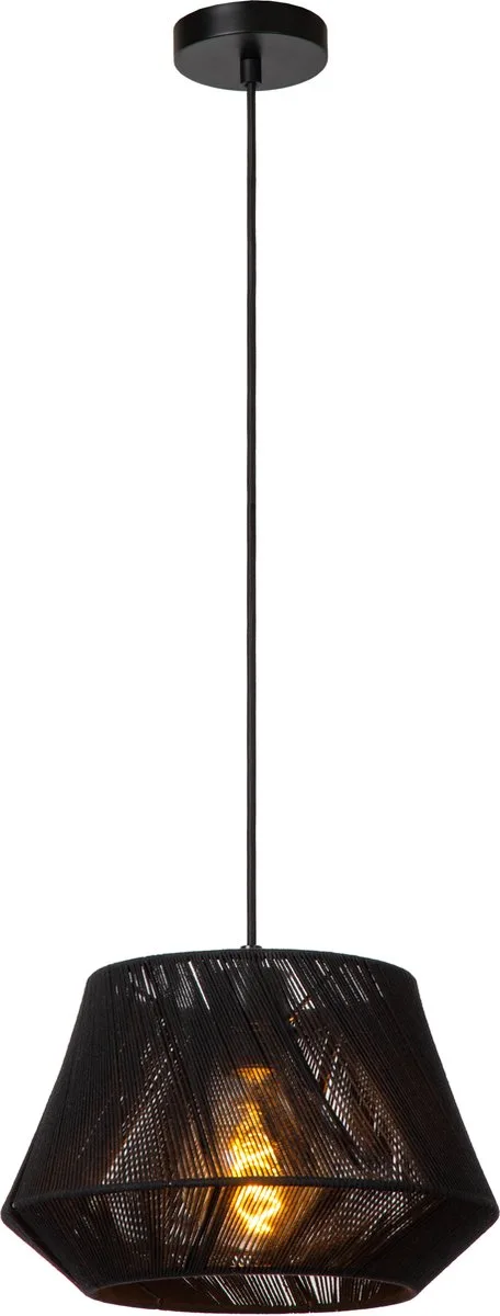 JESSICA - Hanglamp - Ø 30 cm - 1xE27 - Japandi de Lucide en Noir – photo produit