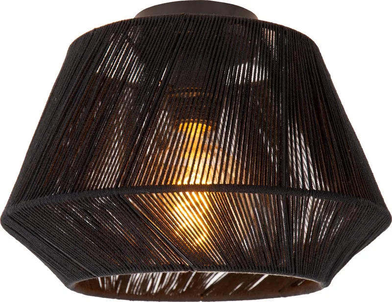 JESSICA - Plafonnière (Plafondlamp) - Ø 30 cm - 1xE27 - Japandi fra Lucide i Sort – produktbillede