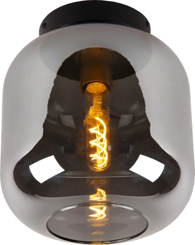 JOANET - Plafonnière (Plafondlamp) - Ø 25 cm - 1xE27 van Lucide in Fumé – productfoto