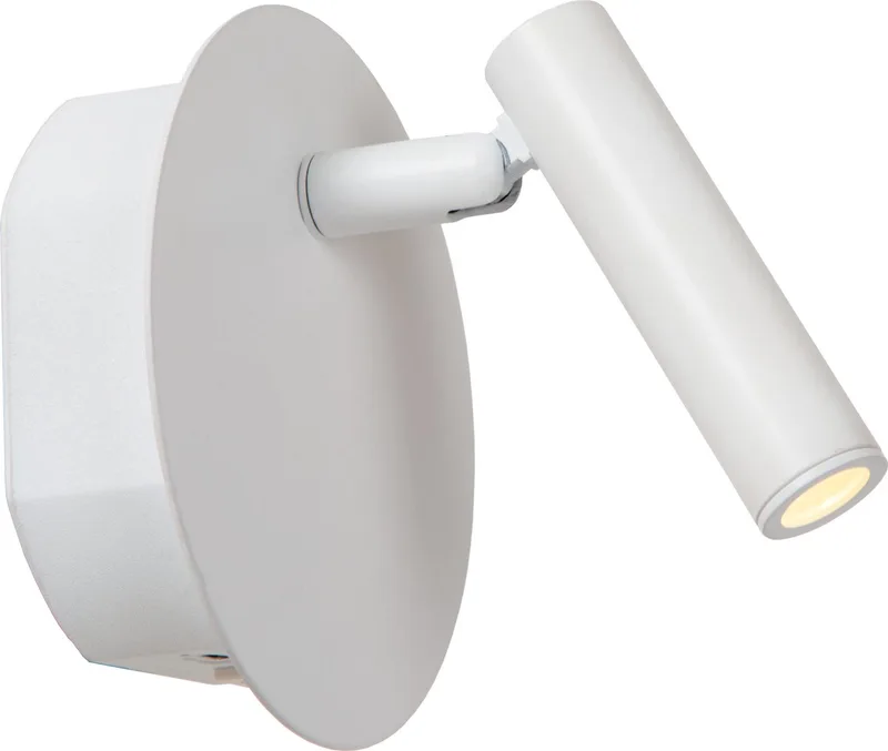 JOLIJN - Oplaadbare Bedlamp / Wandlamp - Accu/Batterij - Ø 10,2 cm - LED - 1x2W 3000K - Magnetisch van Lucide in Wit – productfoto