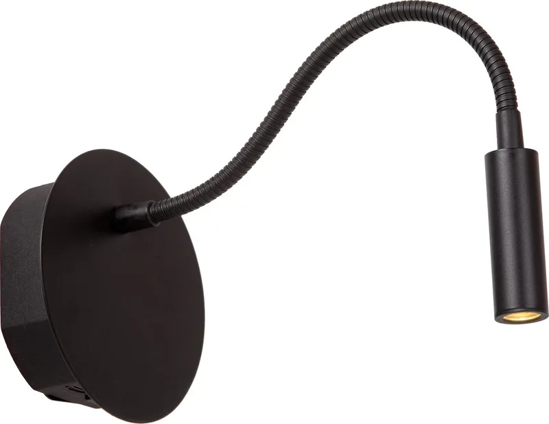 JOLIJN - Oplaadbare Bedlamp / Wandlamp - Accu/Batterij - Ø 11 cm - LED - 1x2W 3000K - Magnetisch fra Lucide i Sort – produktbillede