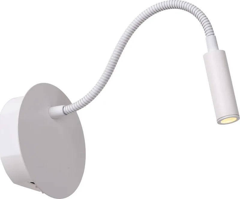 JOLIJN - Oplaadbare Bedlamp / Wandlamp - Accu/Batterij - Ø 11 cm - LED - 1x2W 3000K - Magnetisch van Lucide in Wit – productfoto